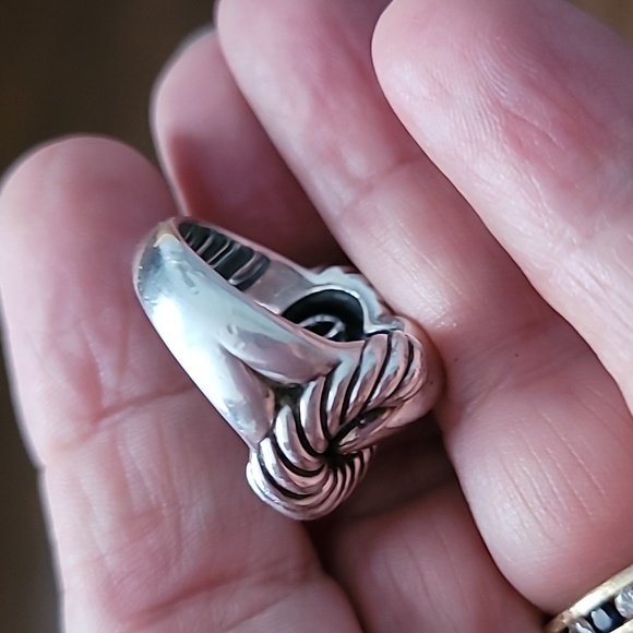 David Yurman Sterling Silver Belmont Cable Link Ring 6 - Picture 8 of 10